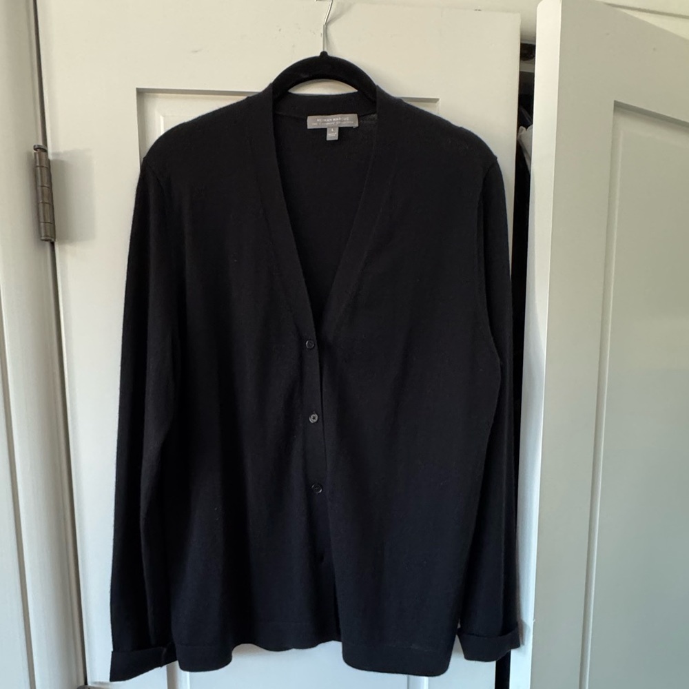 Blk. Cashmere Neiman Marcus Women's Cardigan Size L